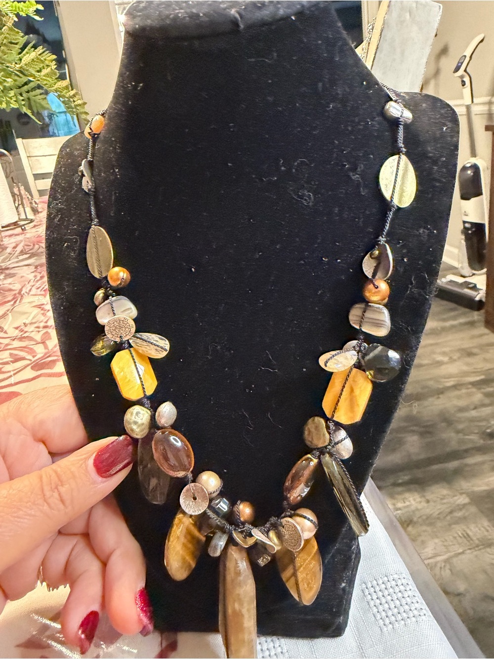 Handmade Brown and Amber Multistone Necklace